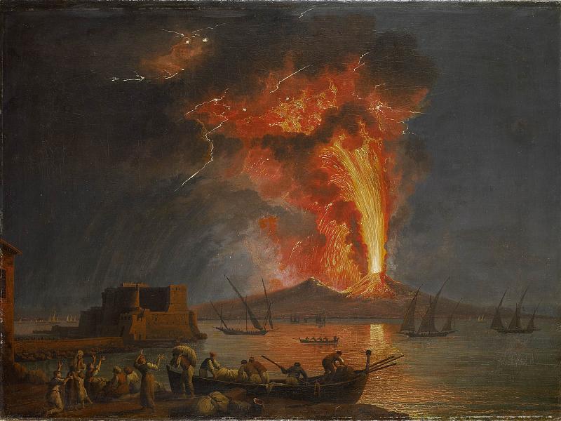 Jacob Philipp Hackert Ausbruch des Vesuvs oil painting picture